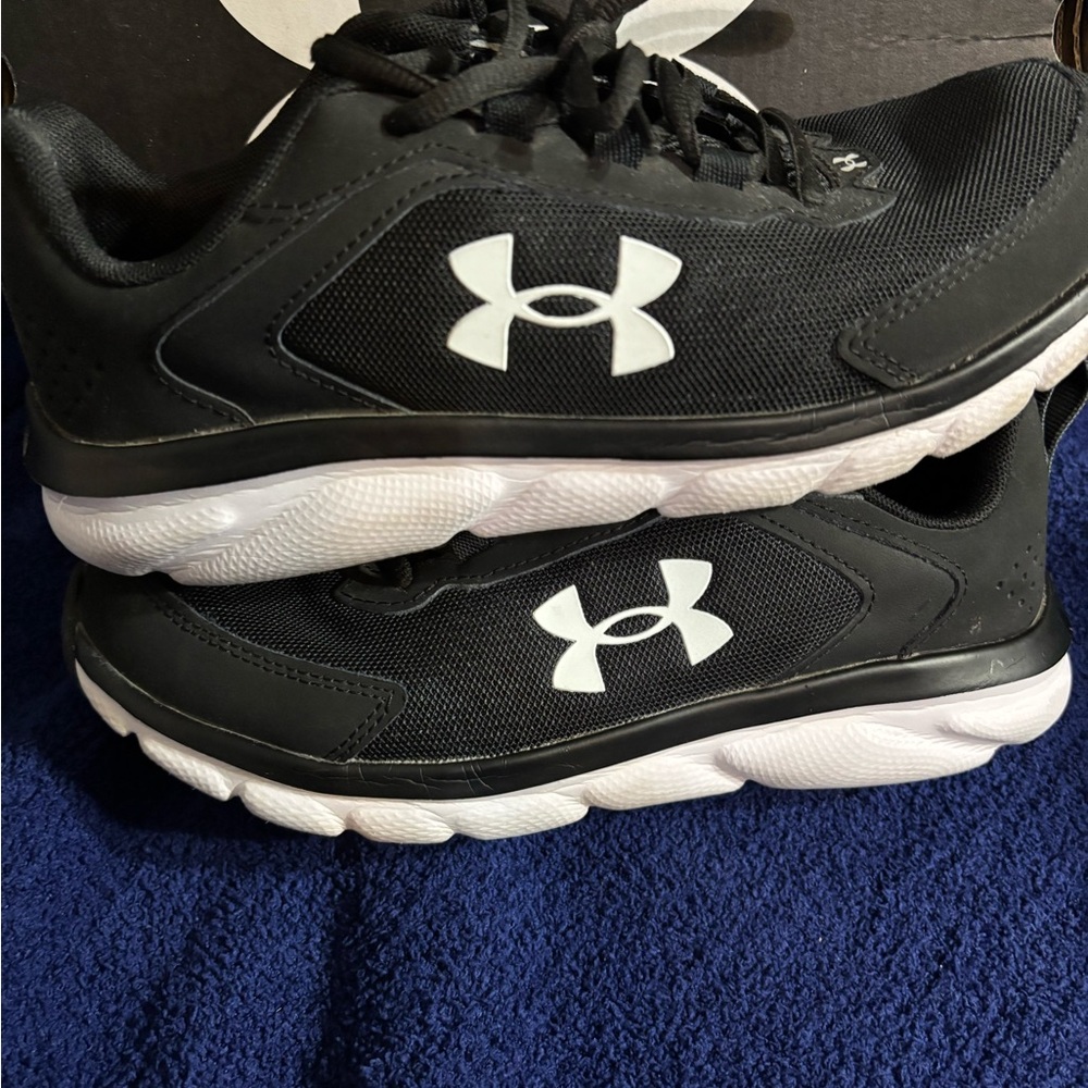 Under Armour Black and White Athletic Shoes